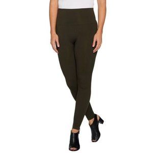SPANX Seamless Side Zip High Waist Seamless Leggings Deep Olive Green Sz XL NWT